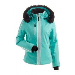 Nils Snowbird Faux Fur Jkt (Aqua/White) - 2026
